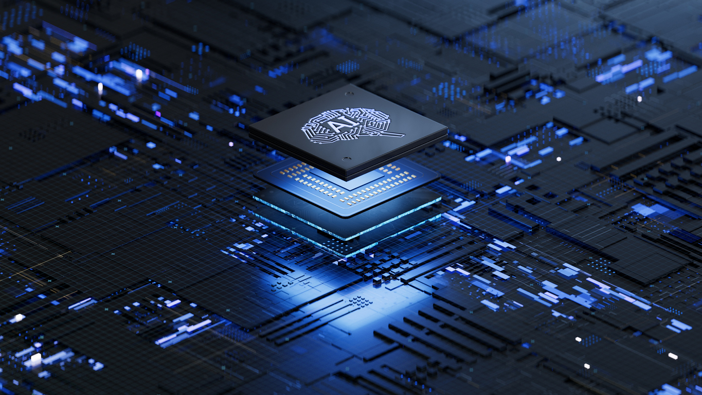 AI processor on a circuit board